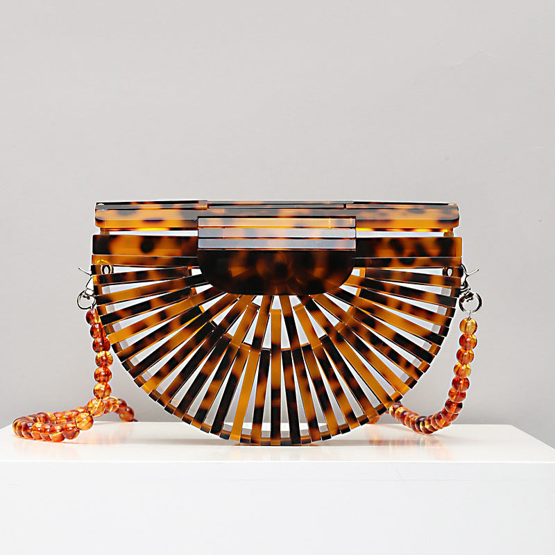 Round Acrylic Cross Body Bag Summer Mini Girls Lady Handbags