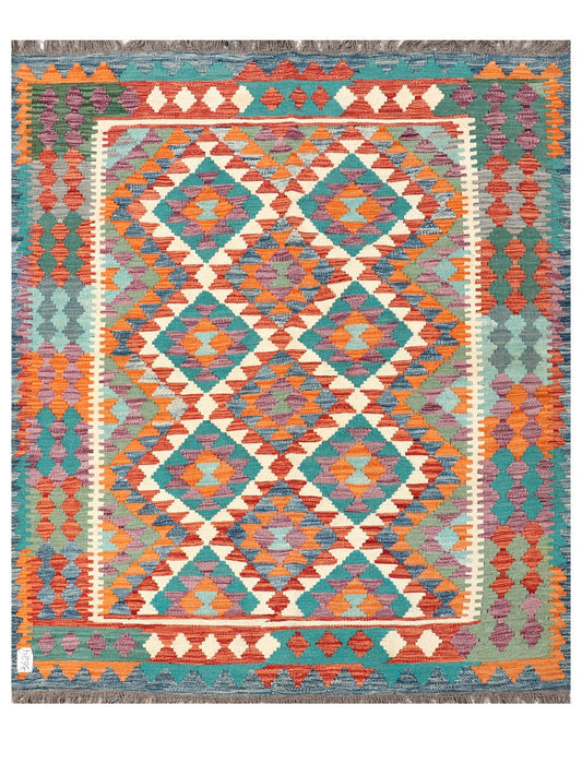 Maimana Afghanistan Kilim Rug - 185 x156 cm