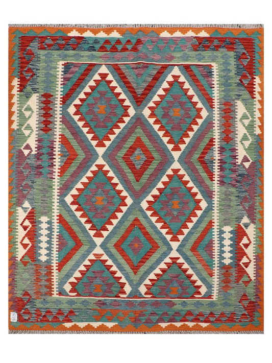 Maimana Afghanistan Kilim Rug - 199 x165 cm