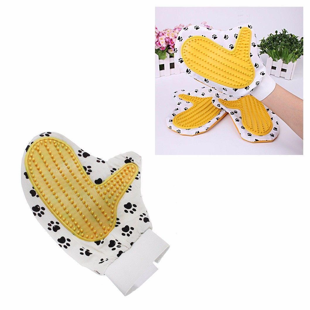 Pet Touch Grooming Massage Bath Brush Glove Hair Removal Tool