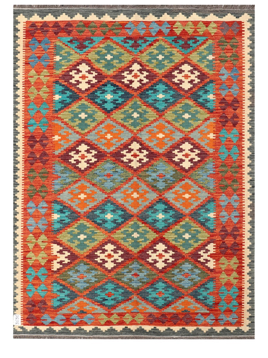 Maimana Afghanistan Kilim Rug - 210 x152 cm
