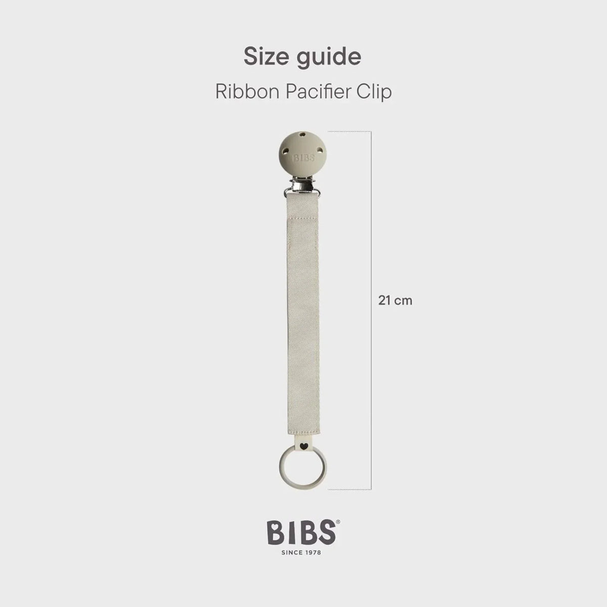 BIBS Soother Clip Ribbon - Sand