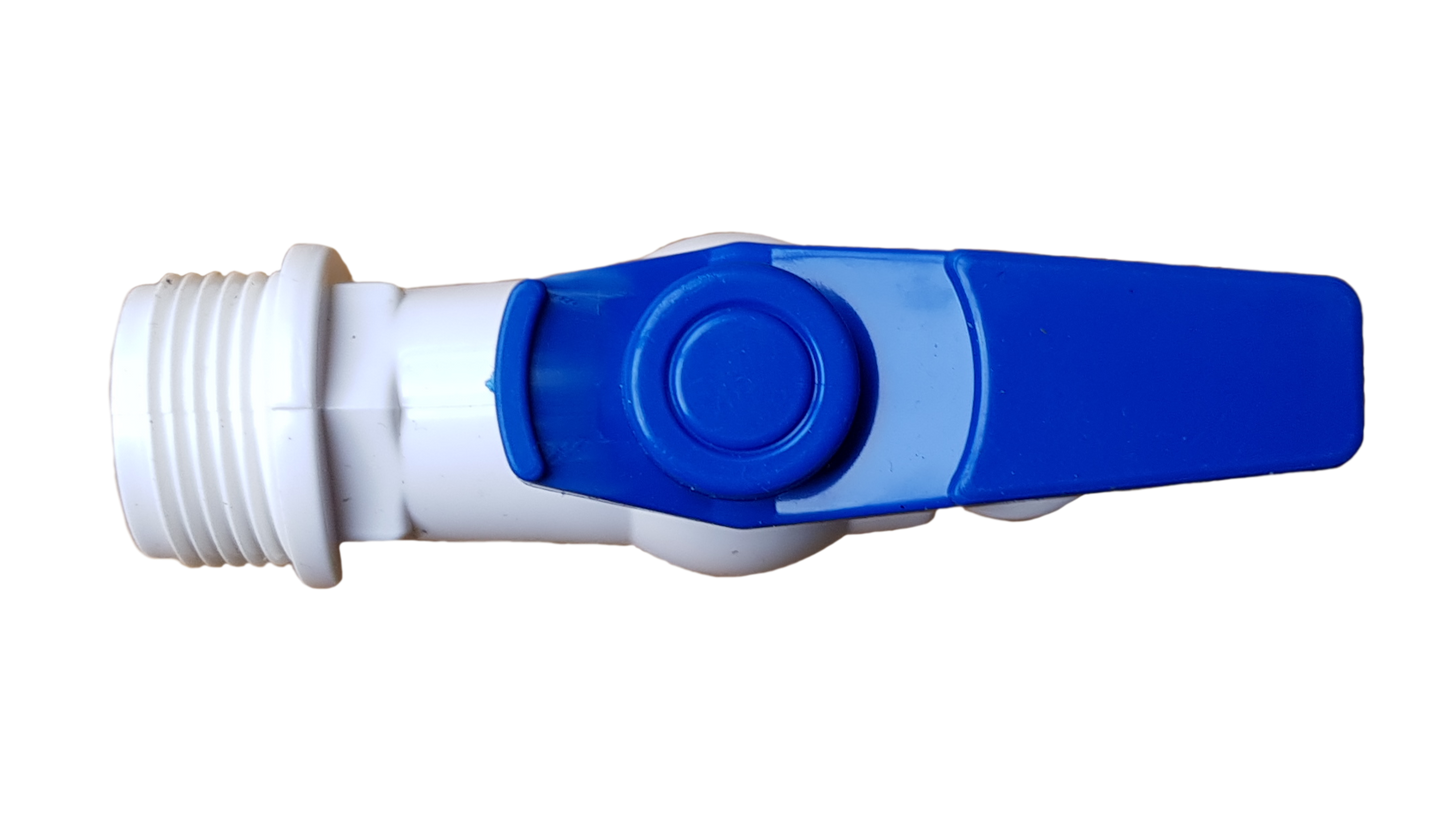 3/4" BSPM Plastic Tap White/Blue