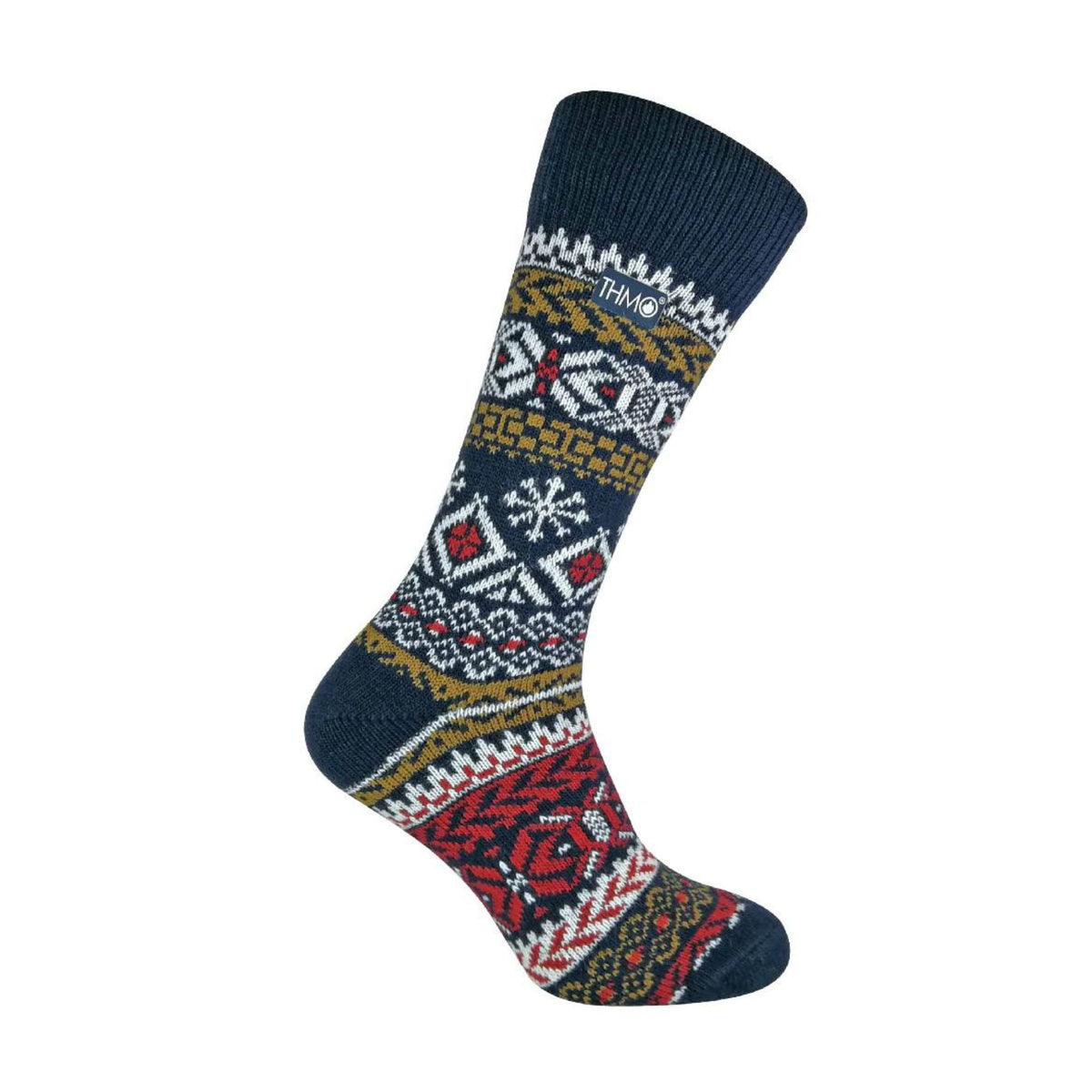 1 Pack Mens Vintage Nordic Thermal Thick Wool Blend Socks