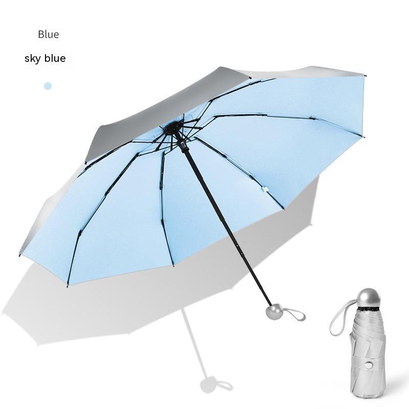 Ladies Titanium Silver Umbrella