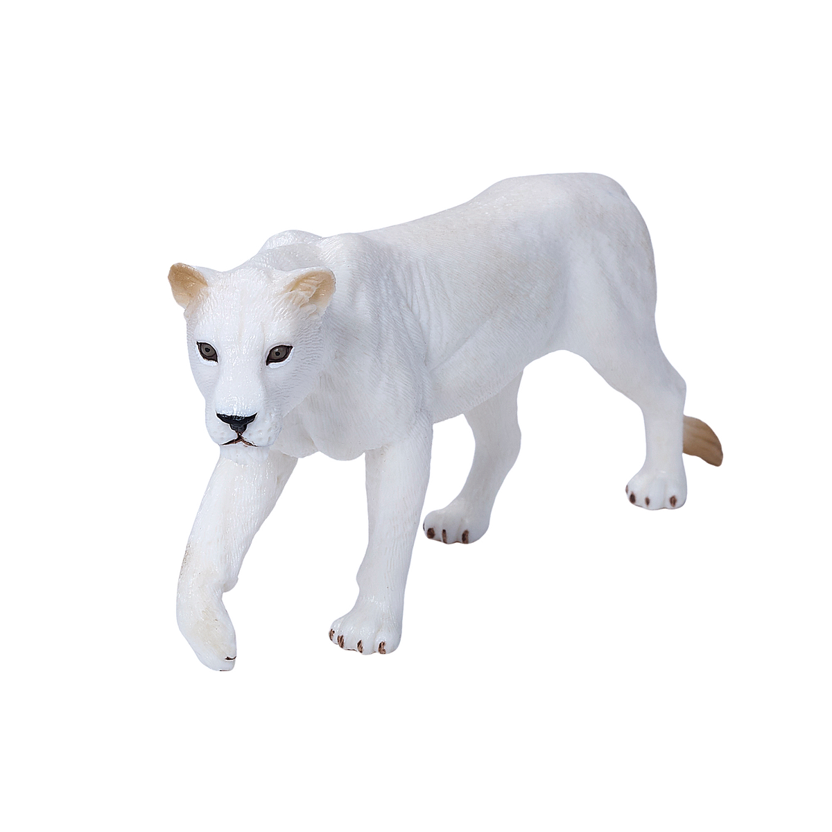 White Lioness Toy Realistic Big Cat Model