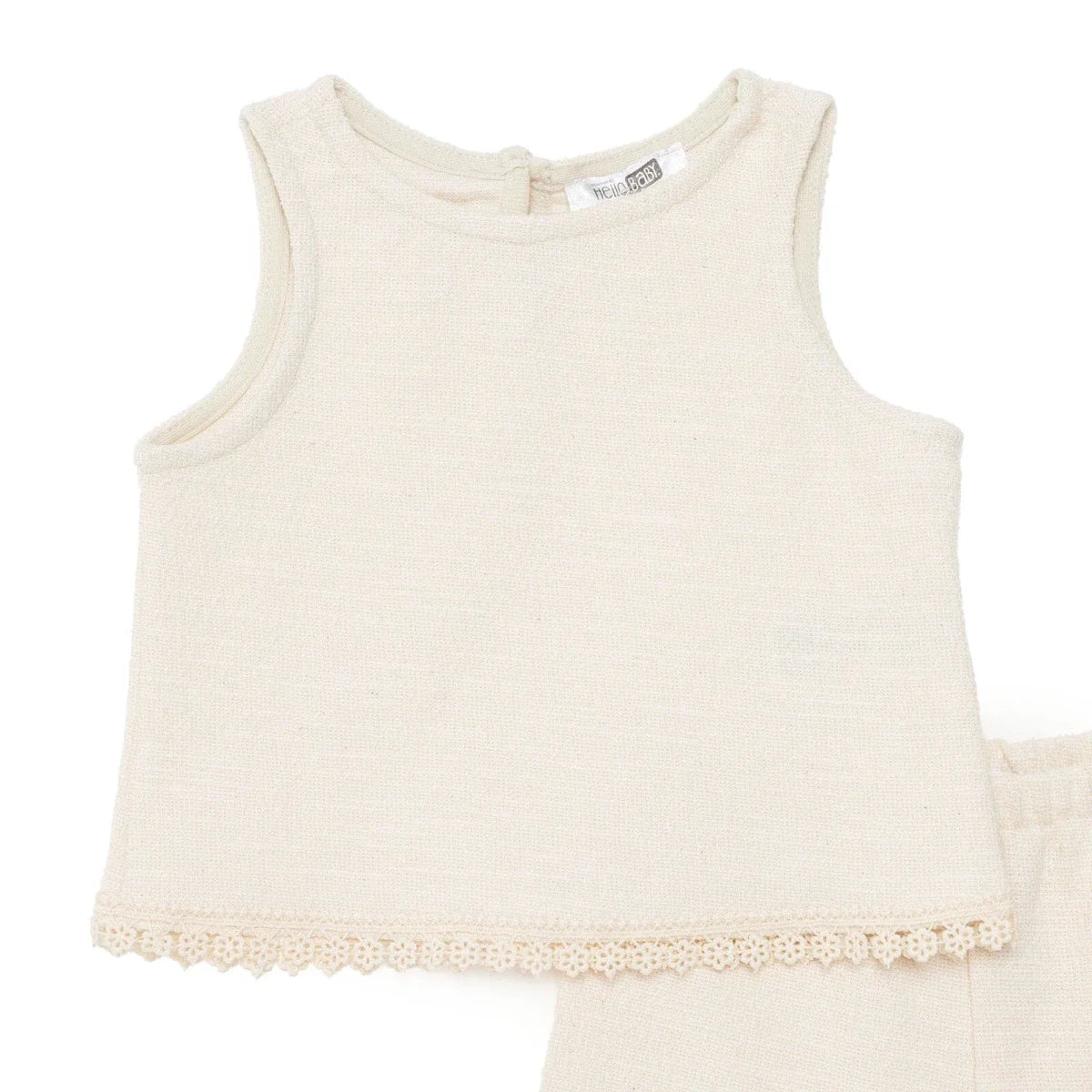 HelloBaby Sleeveless Jacquard Baby Top & Shorts Set (6-9 Months to 4-5 Years)