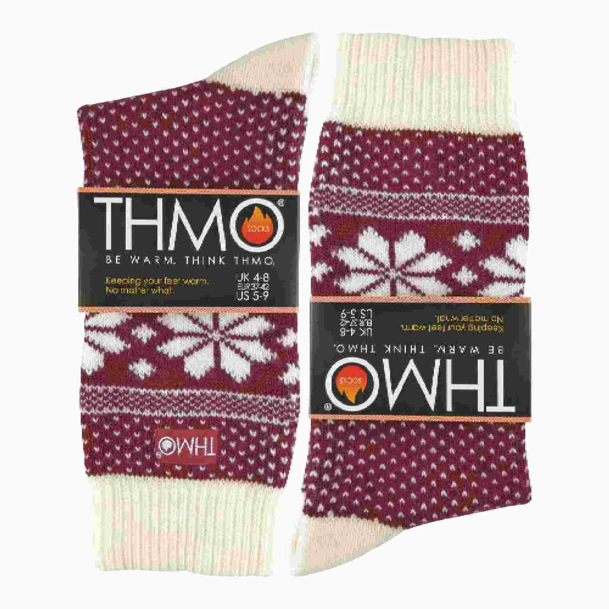 1 Pack Ladies Vintage Nordic Fairisle Winter Thermal Wool Blend Socks