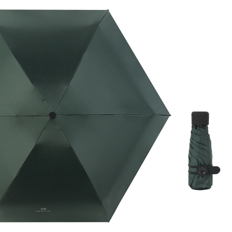 Mini five-fold super compact umbrella
