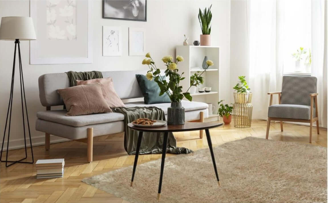 Lagom Natural Shaggy Rug