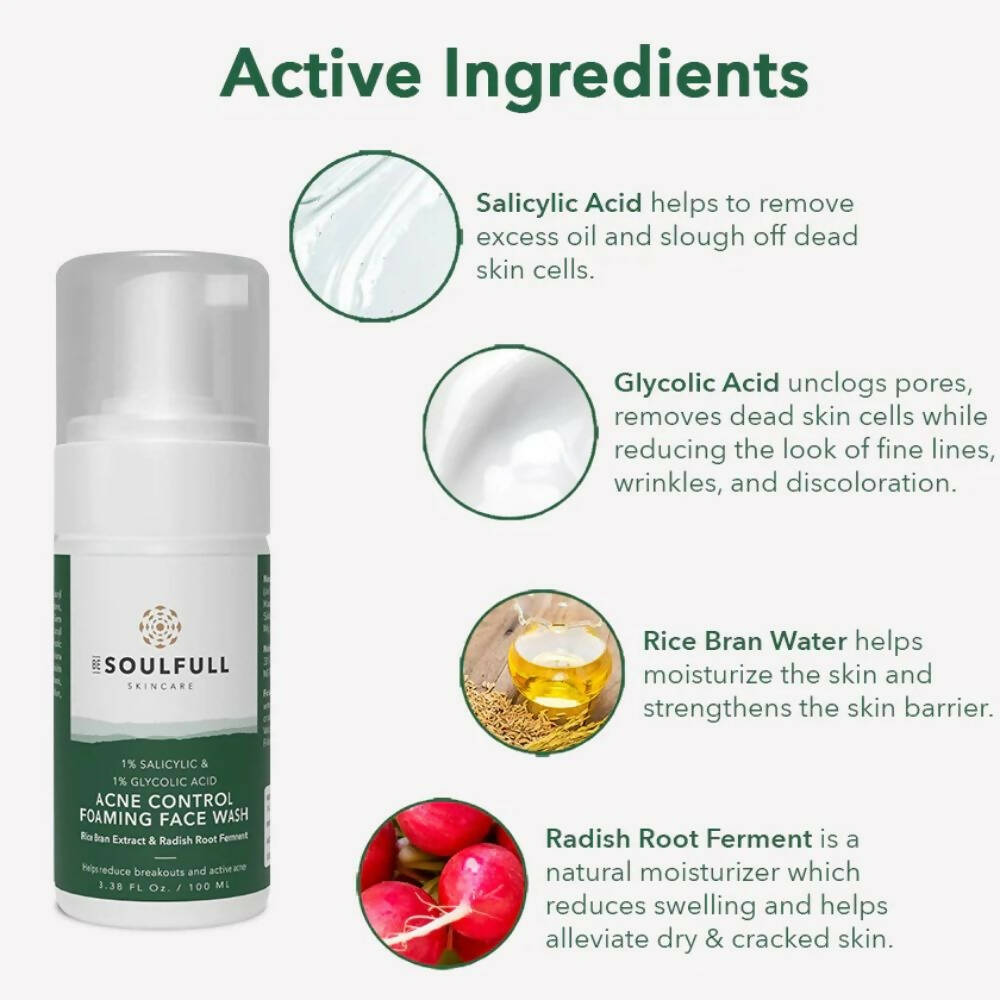 Be Soulfull Acne Control Foaming Face Wash