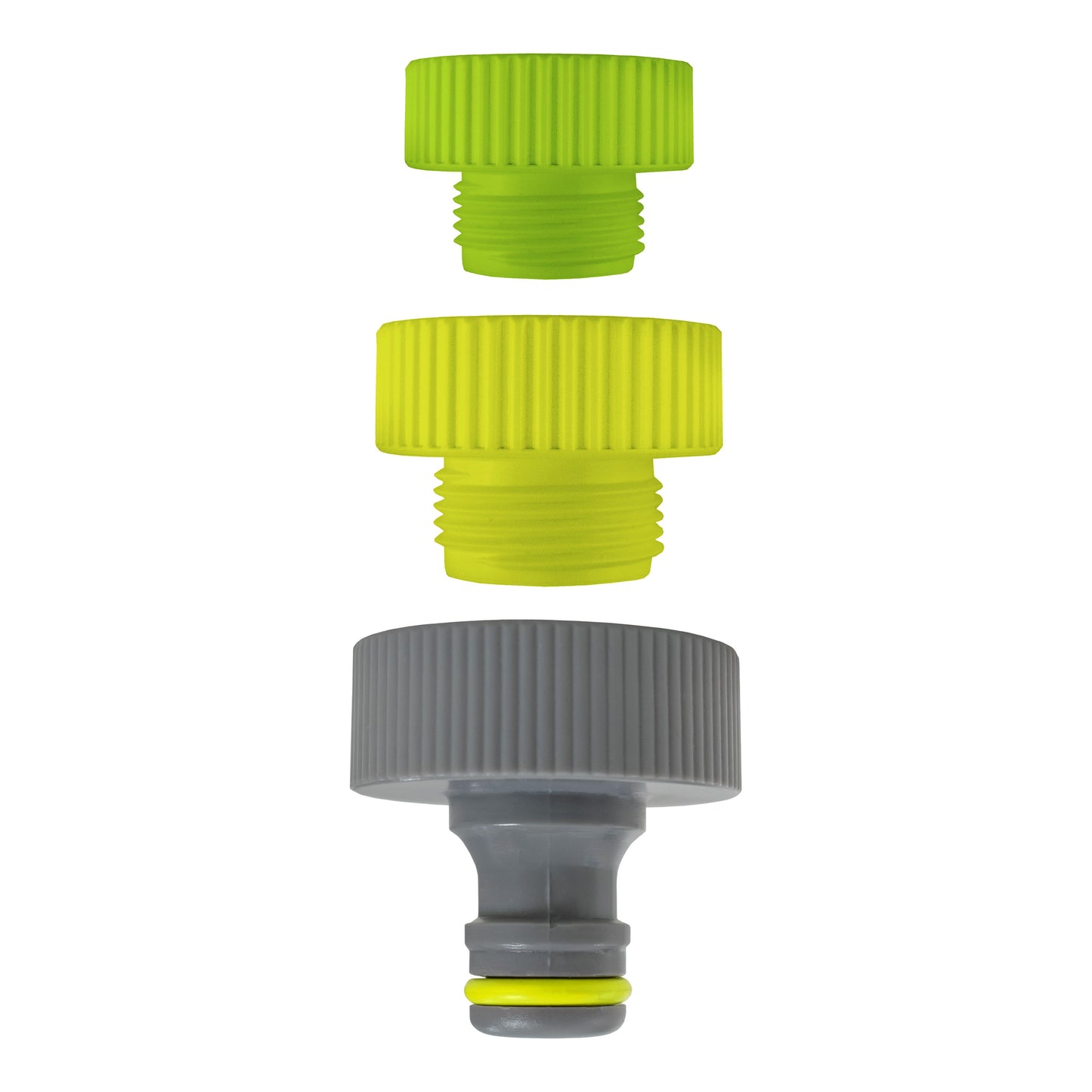 Female Tap Connector 1 - 3/4 - 1/2 BSPF Lime Garden Hose Pipe Hose Connector Set