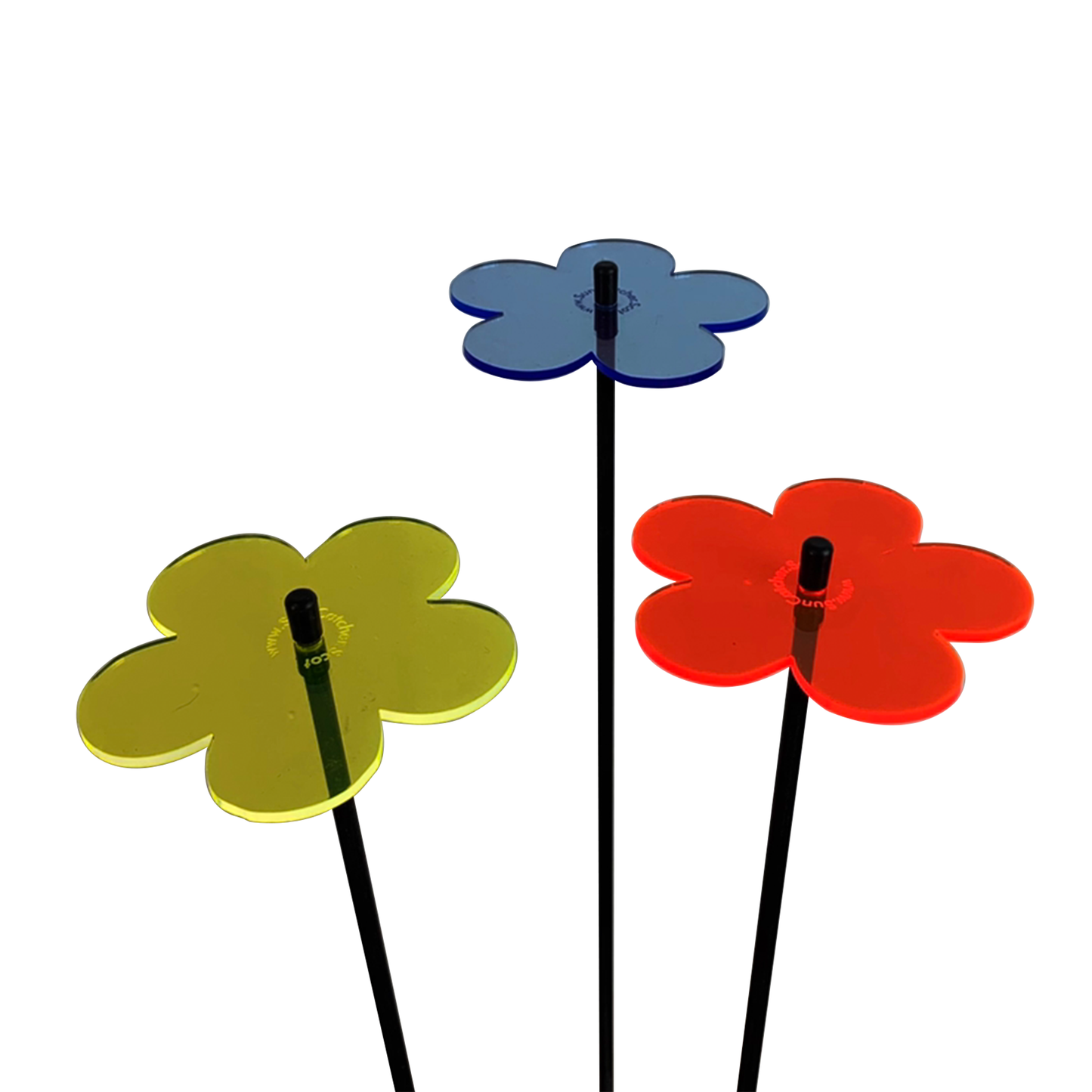 Garden Décor Ornaments Set of 3 'Blossoms'