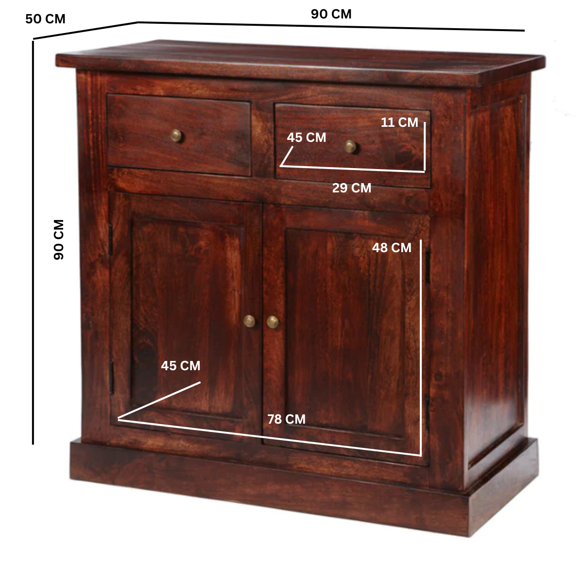 Jaipur Dark Mango 2 Door Sideboard