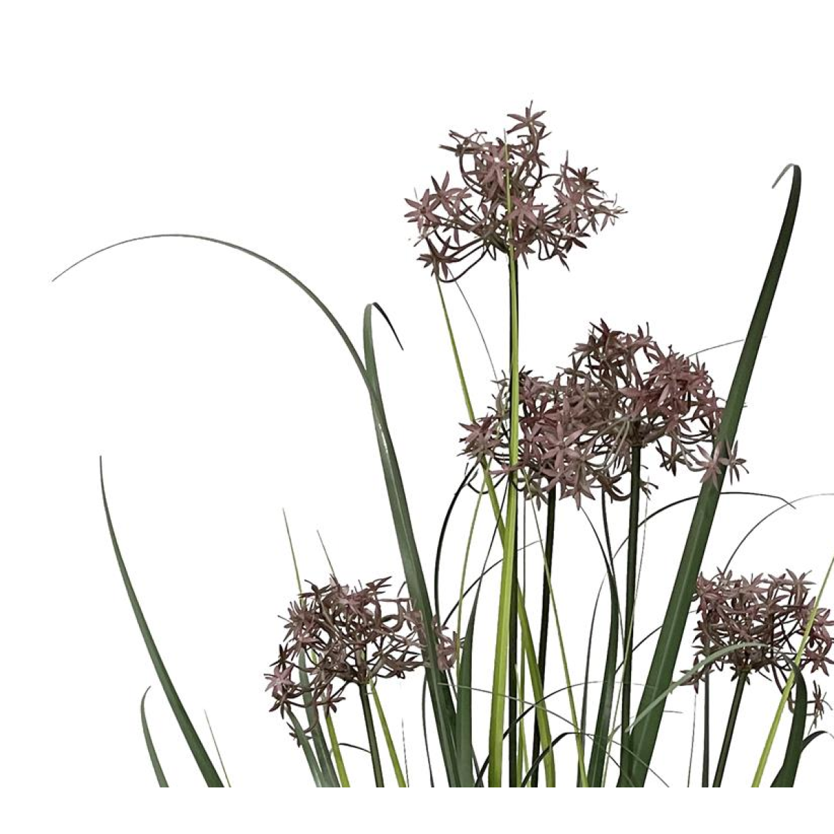 95cm Artificial Grass Plant Potted with Flower Detail