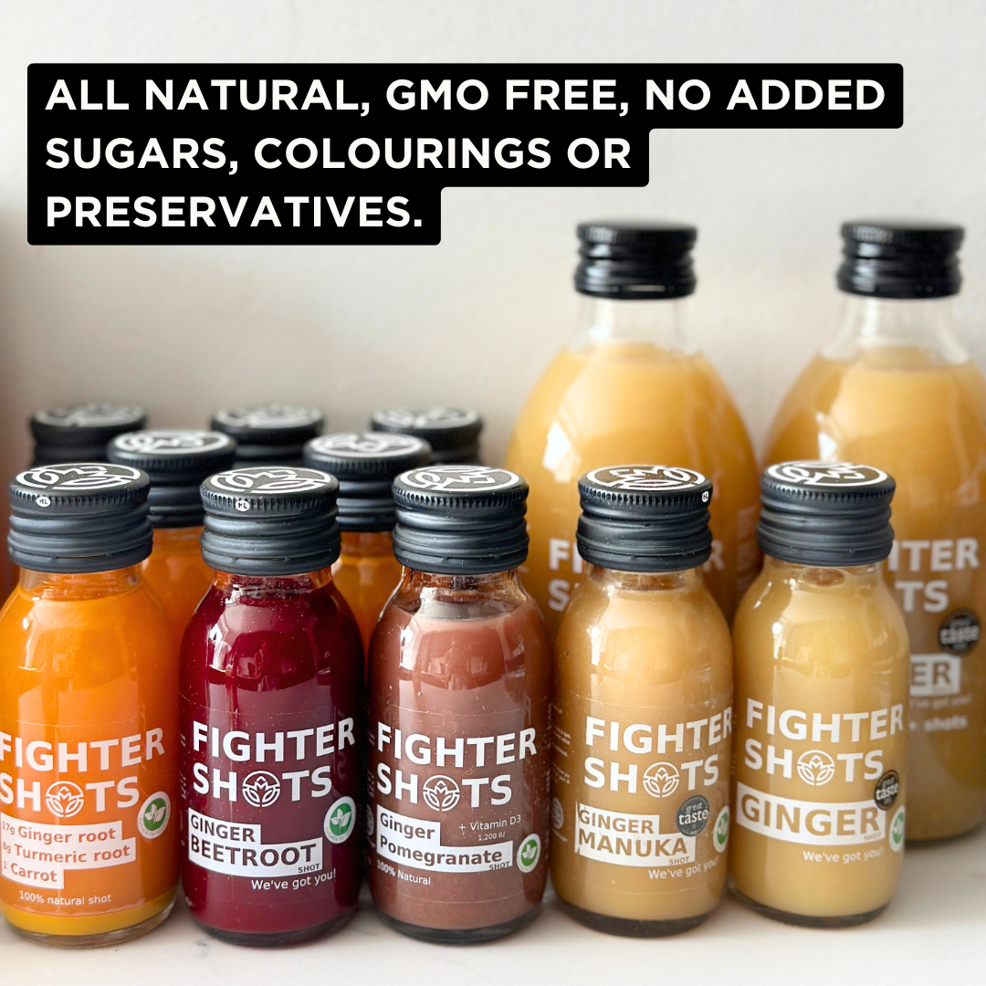 Fighter Shots Ginger + Manuka Honey Immunity Shot | MGO50+ | 60ml