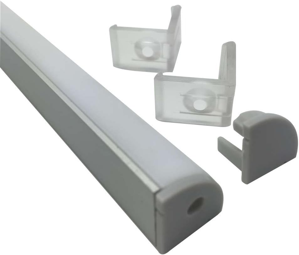 LED Aluminum Profile V Shape 3.3ft Silver Thicker Channel 5 Pack LightingWill