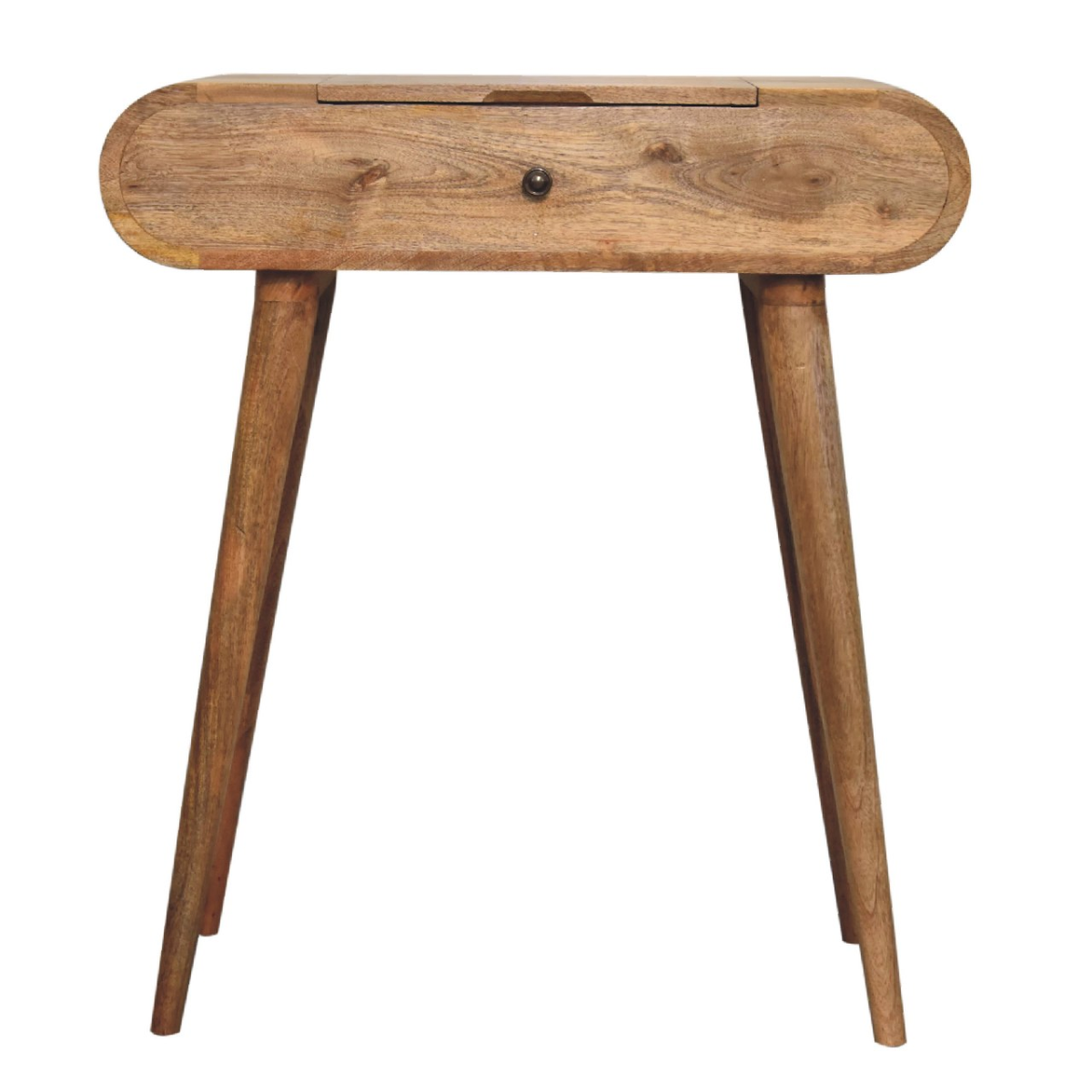 Artisan Furniture Solid Mango Wood Mini Oak-ish Round Dressing Table