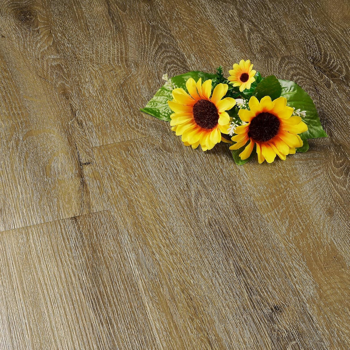 Peel and Stick Floor Tiles Wood Effect Vinyl 90x15cm 35 Pcs FunStick