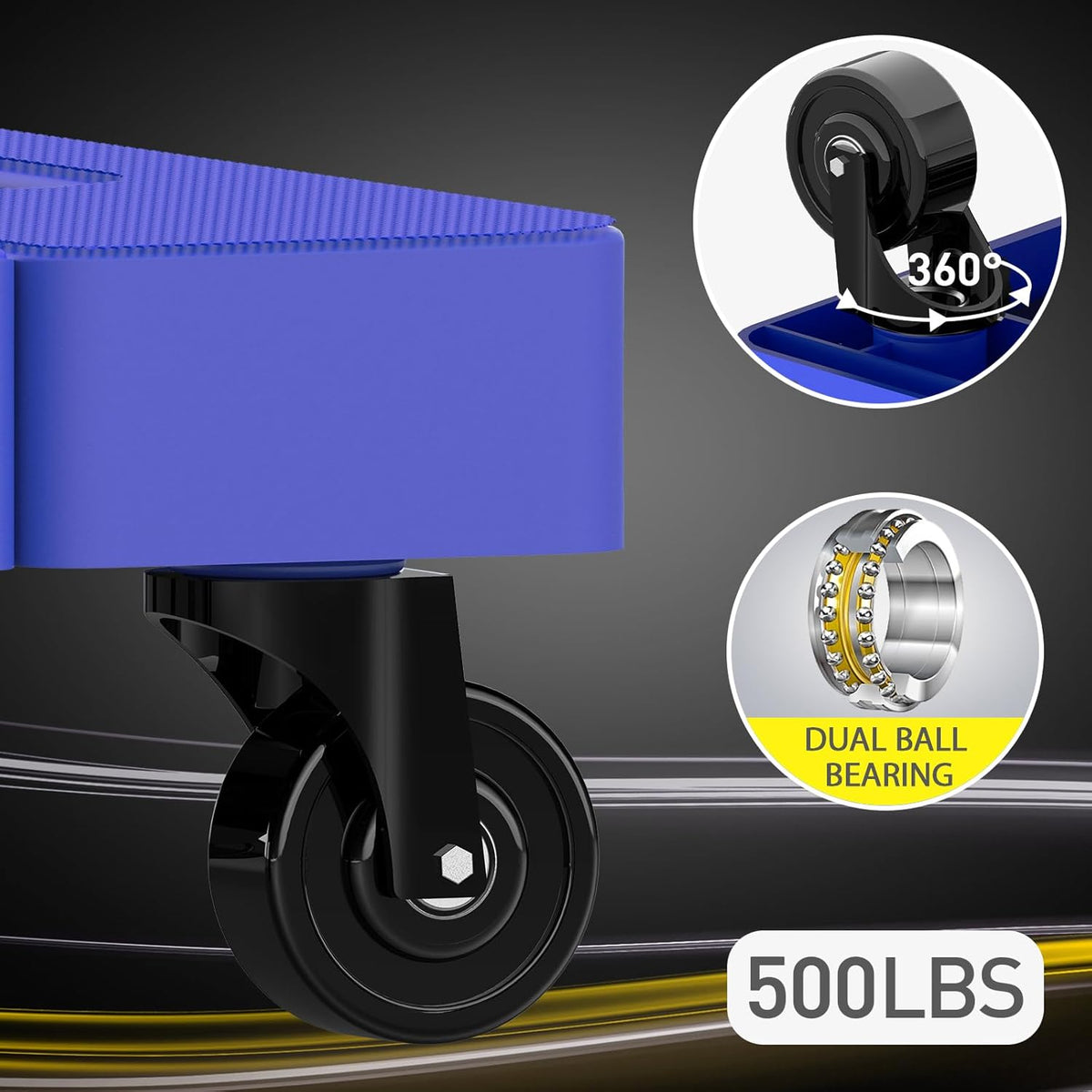 Folding Hand Truck 230KG Portable Dolly 6 Wheel Trolley Black SOLEJAZZ