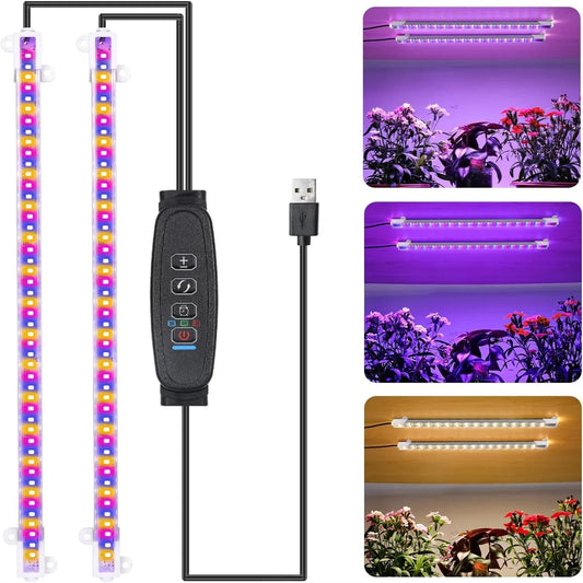 3 Colors Indoor Led Grow Light USB DC5V Timer Phyto Lamp For Plants