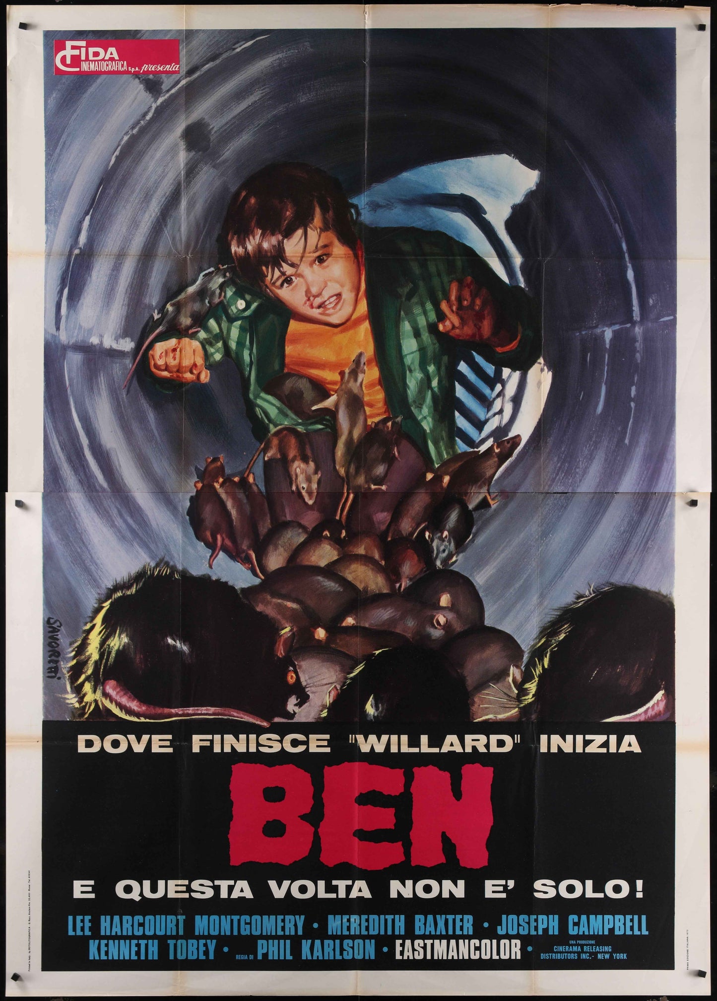 Ben (1972) Original Italian Two Panel Movie Poster