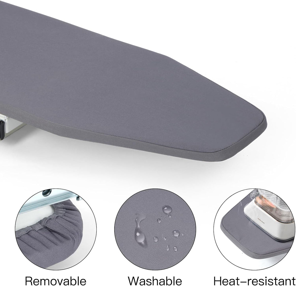 Folding Ironing Board 180 Rotatable Pull Out Space Saving 82x30cm Nisorpa