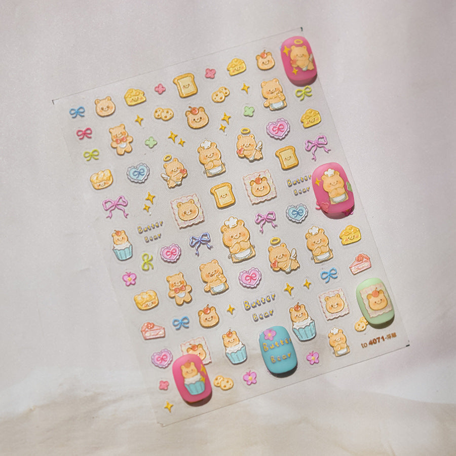 Hello Claws | Butter Bear 5D Nail Deco Sticker