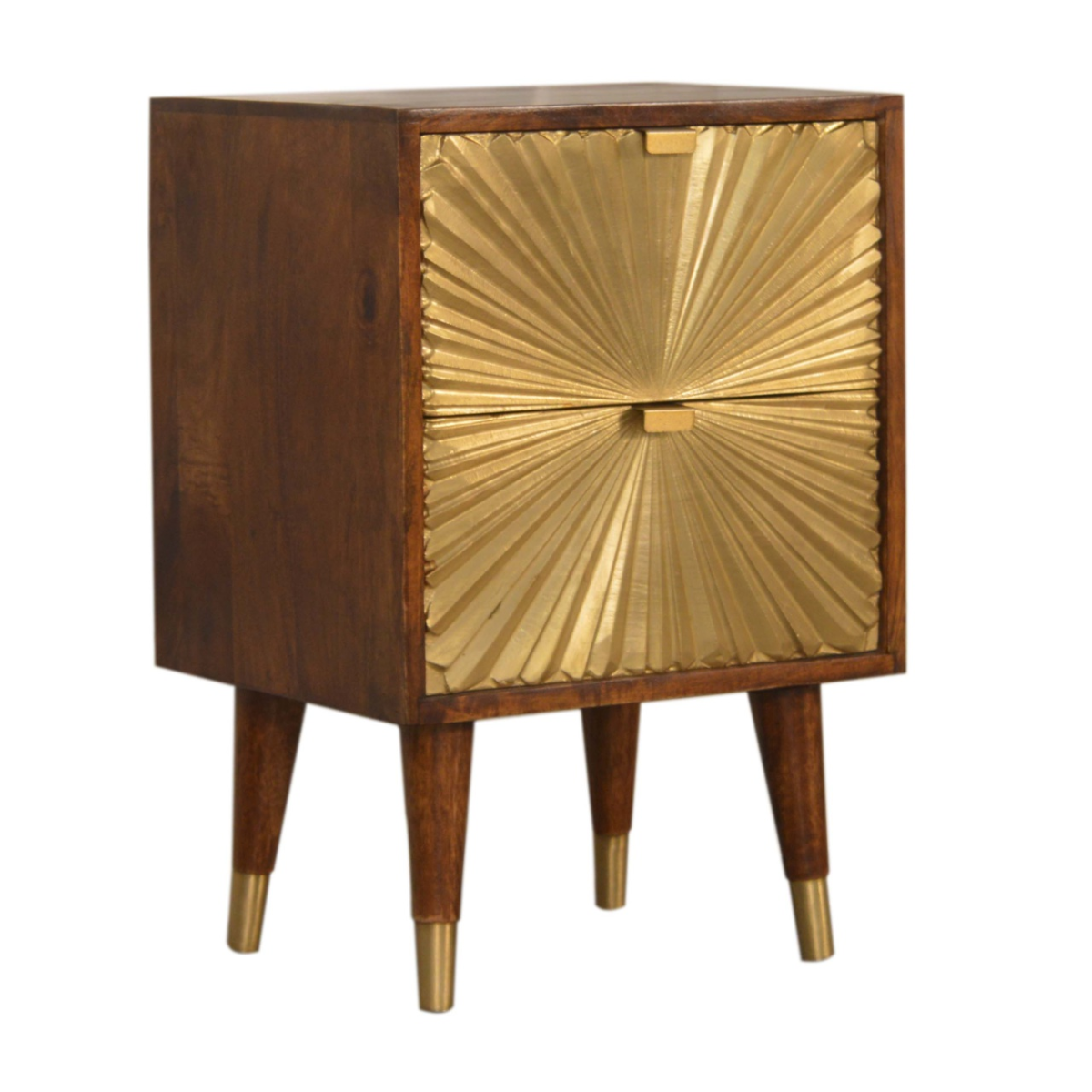 Artisan Furniture Solid Wood Manila Gold Bedside
