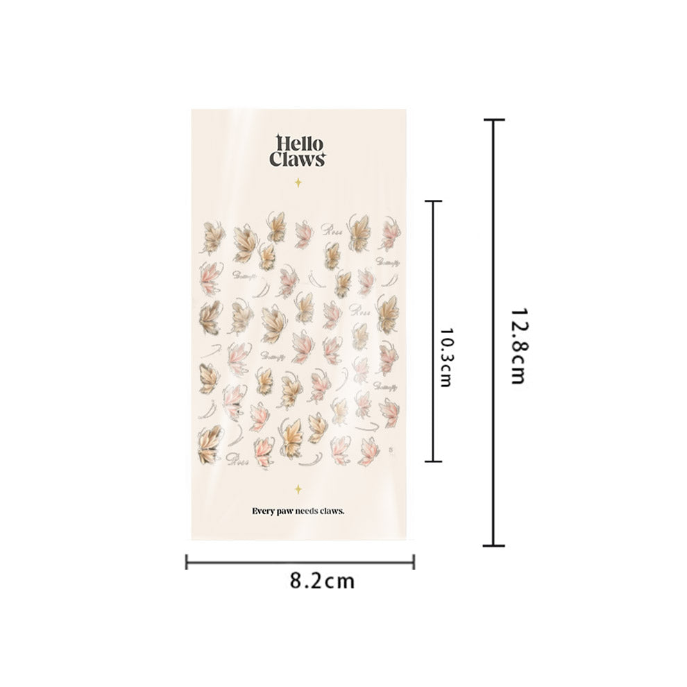 Hello Claws | Pink Flower 5D Nail Deco Sticker