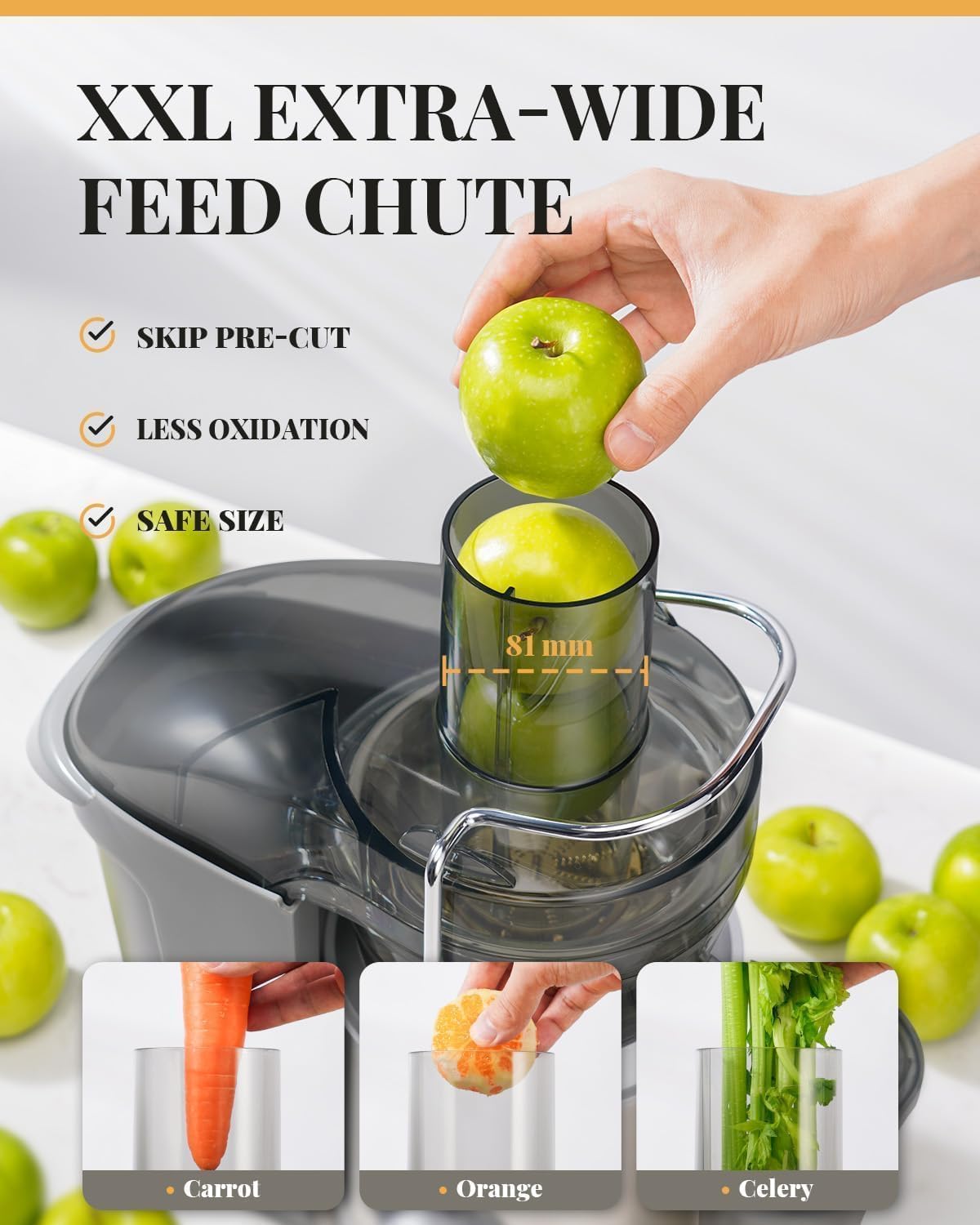 1200W Juicer 2L Whole Fruit Juice Machine Easy Clean High Yield GDOR