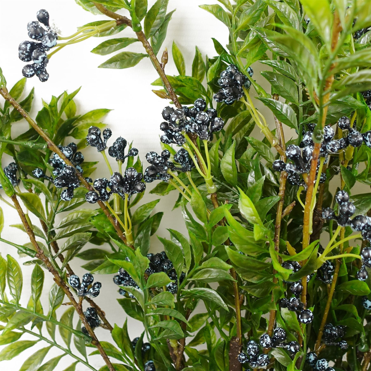 70cm Nandina Foliage Blue Berry Spray Artificial