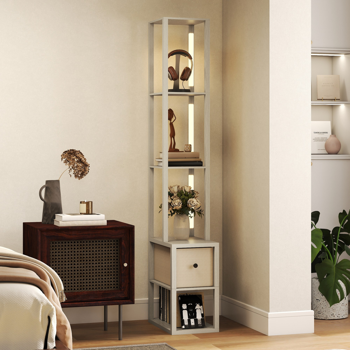Bathroom Storage Cabinet-White