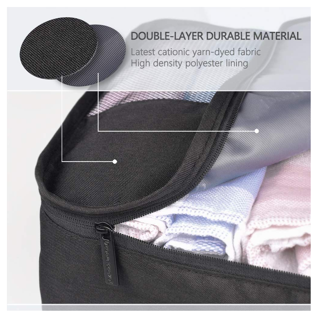 7pcs Packing Cubes Luggage Storage Organiser Travel Compression Suitcase Bags