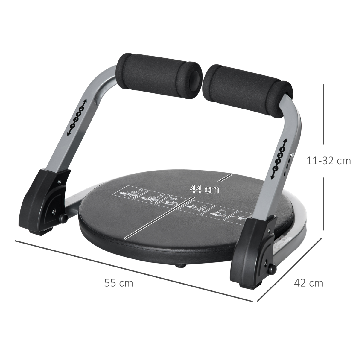 Ab Machine, Abs Trainer, Whole Body Exercise Equipment for Home Gym HOMCOM