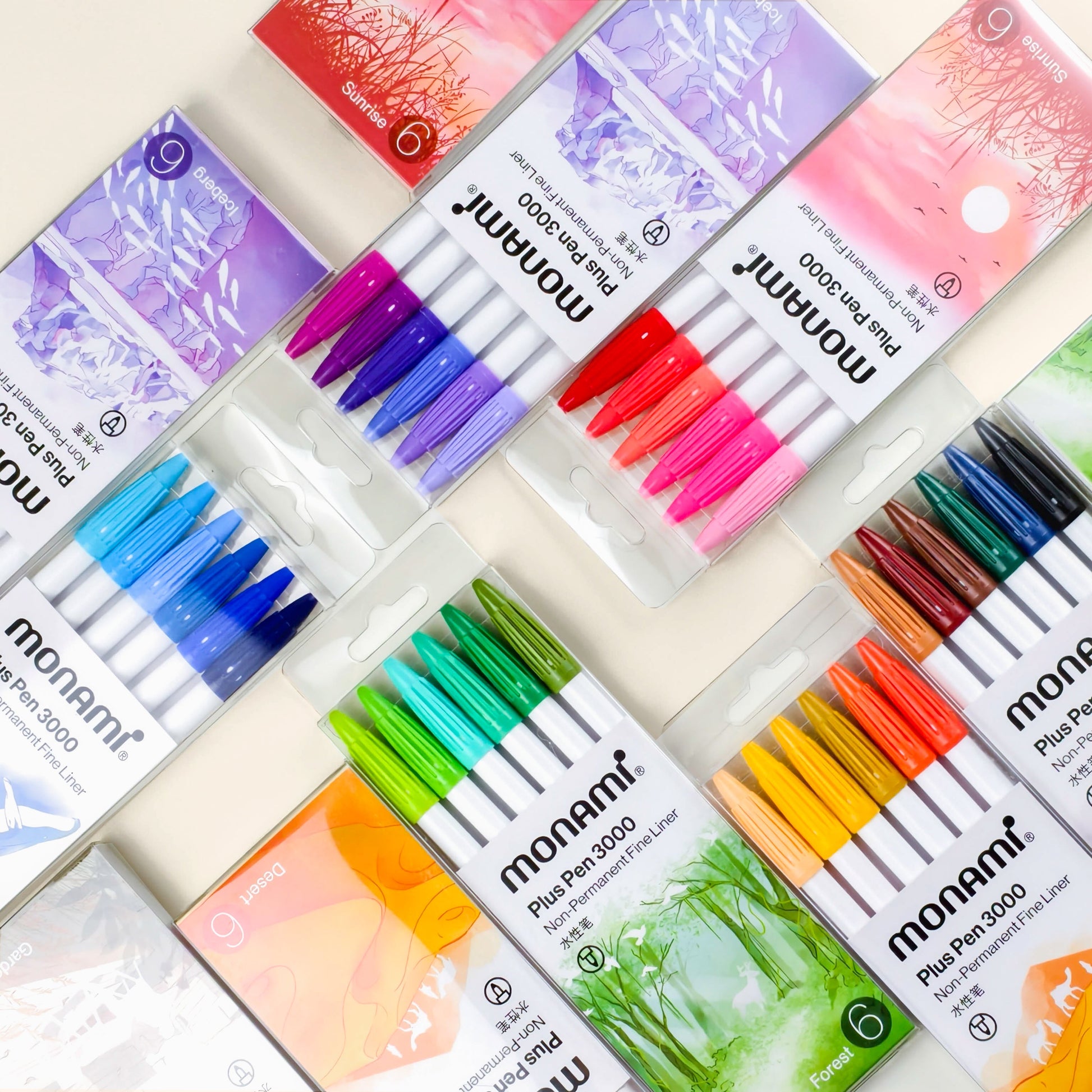 Monami | Plus Pen 3000 Pen Set | 0.4mm Fine Journal Pen