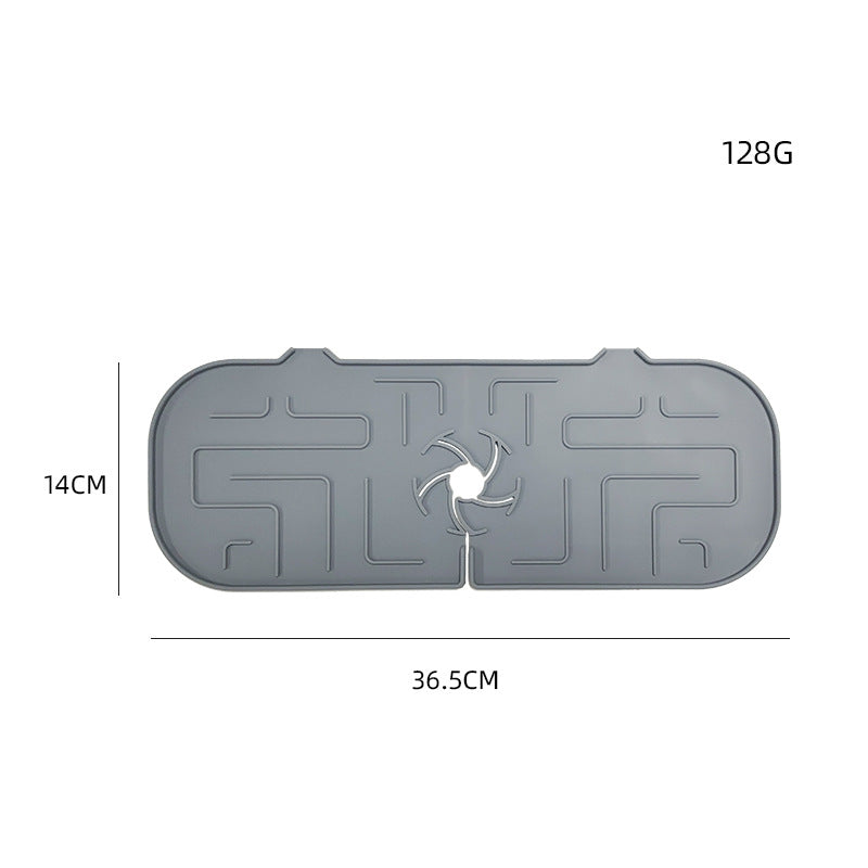 Silicone Faucet Mat Absorbent Mat Sink Splash Guard Washable Backsplash Guard For Kitchen Bathroom Faucet Water Catcher Mat