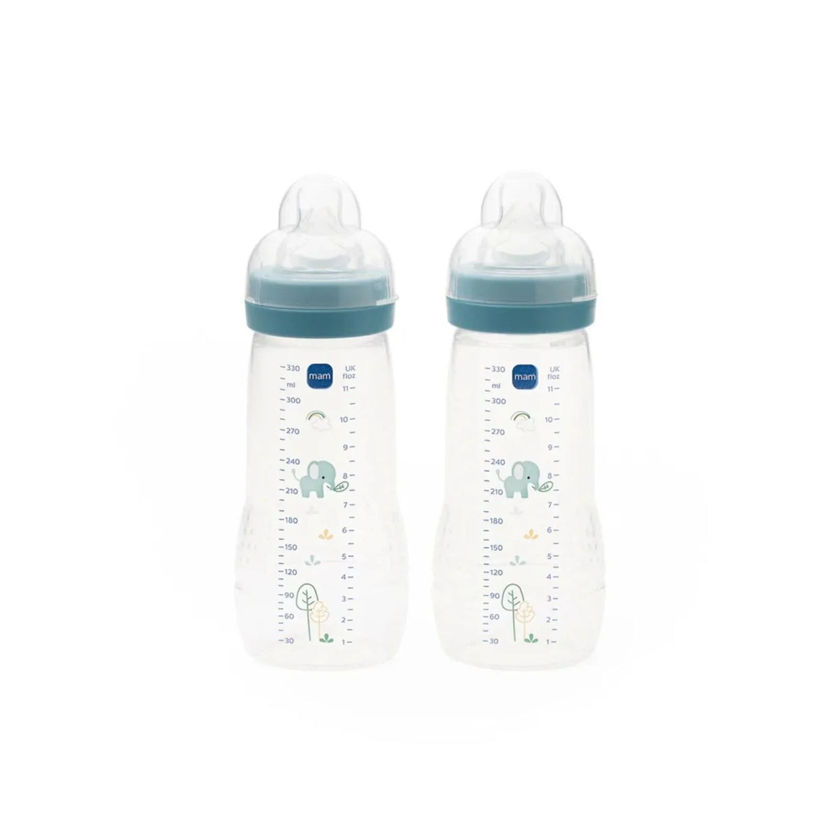 MAM Easy Active Bottle 330ml Pack of 2 - Blue Assorted
