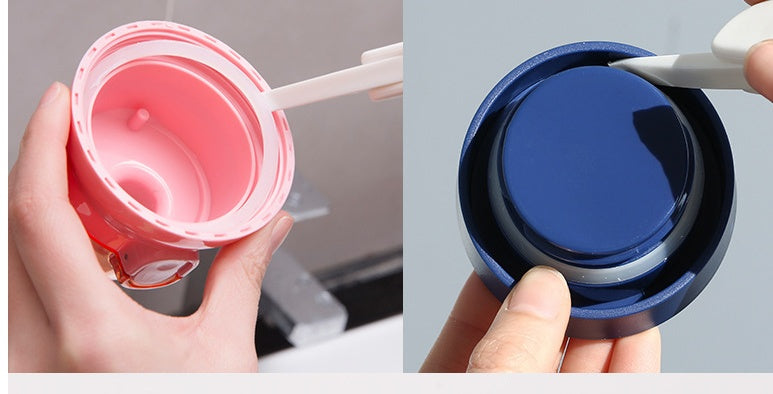 Kitchen Three-in-one Cleaning Brush Water Cup Lid Cup