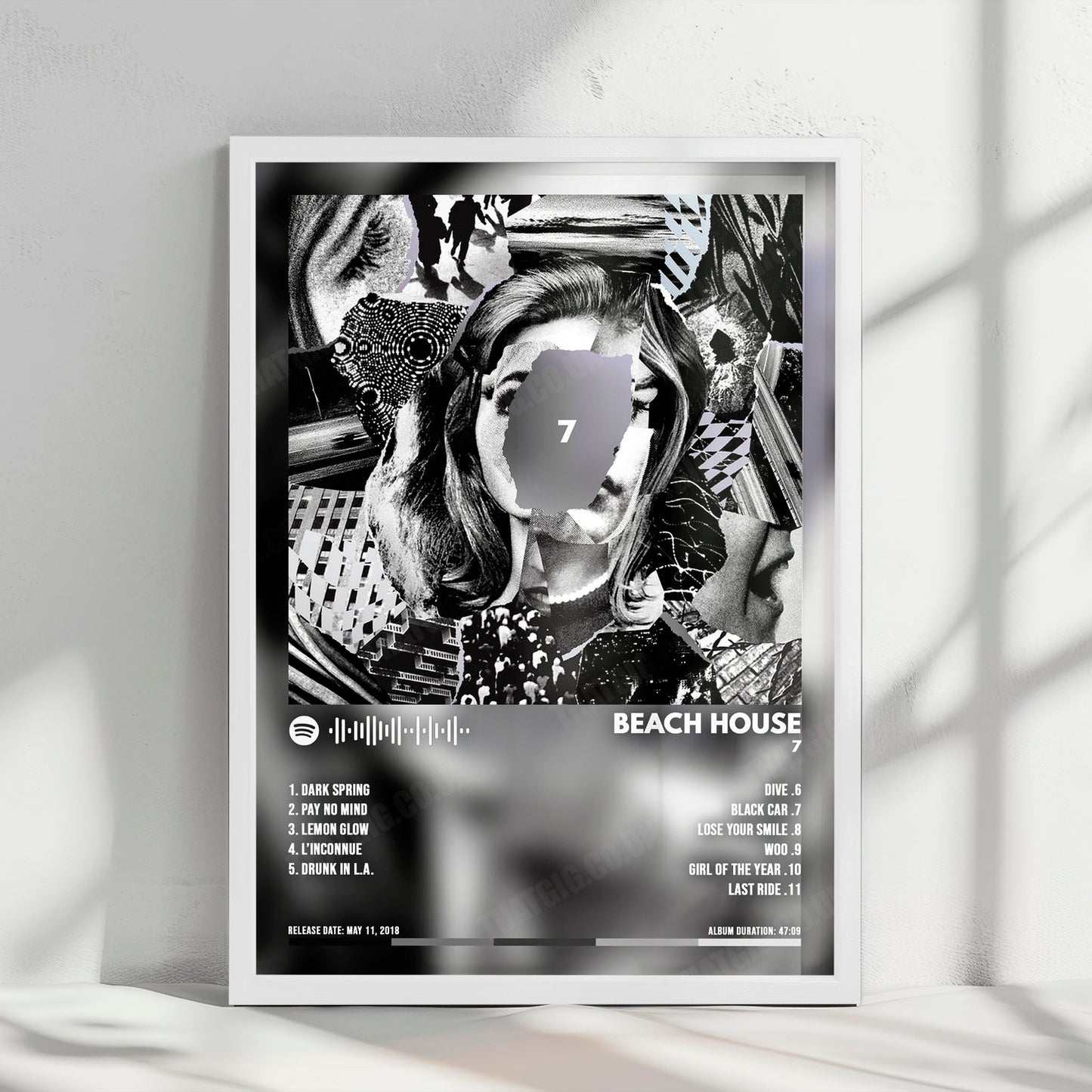 Beach House "7" Album Cover Poster - with Complete Tracklist