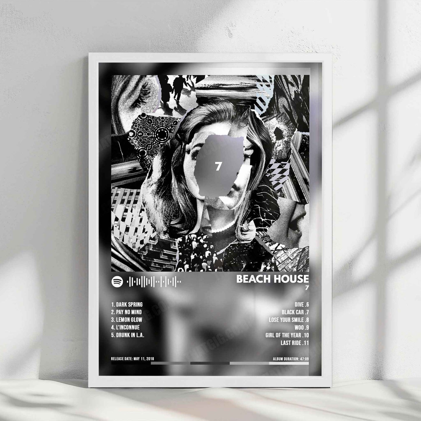 Beach House "7" Album Cover Poster - with Complete Tracklist