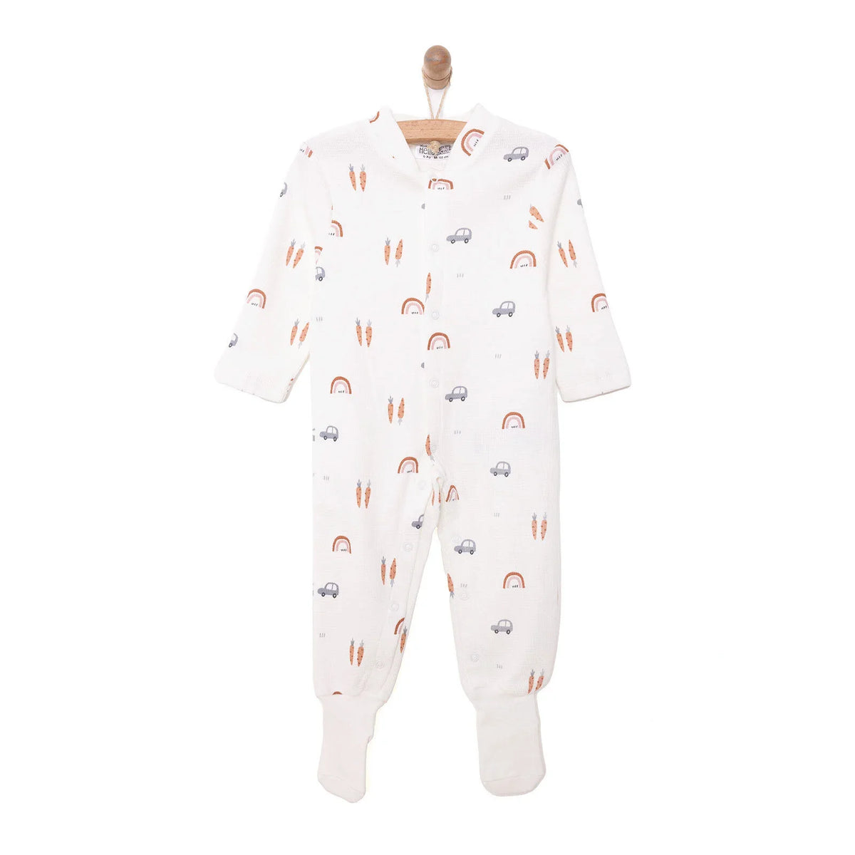 HelloBaby Long Sleeve Baby Sleepsuit with Feet (Newborn to 9 Months)