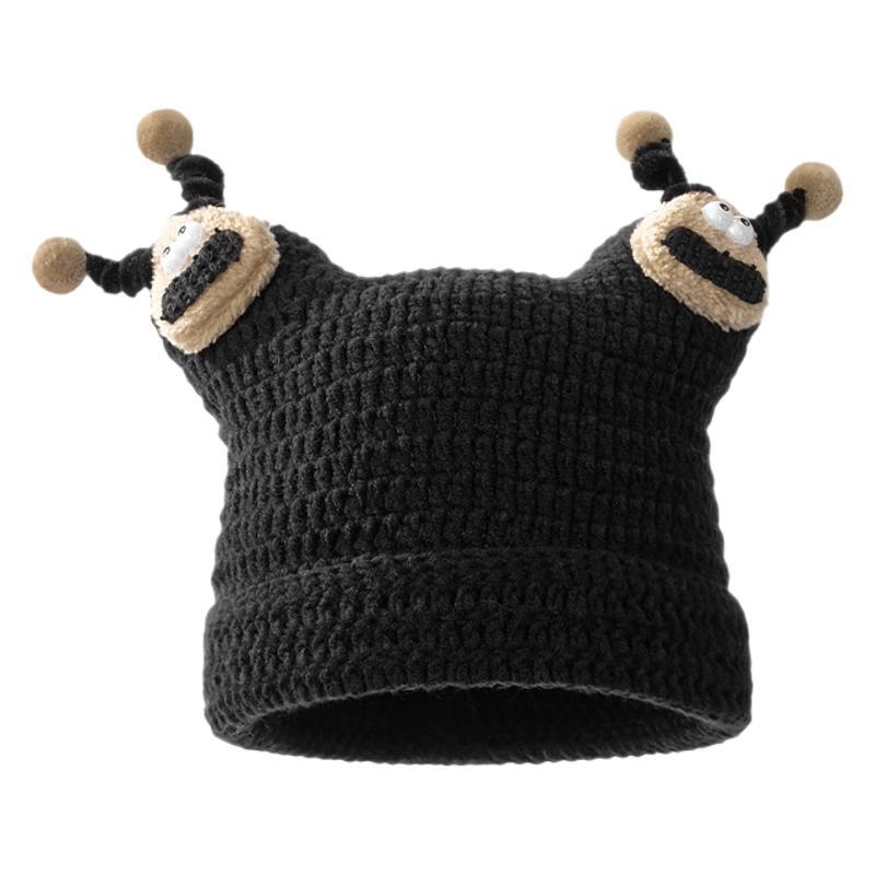 Cute Doll Woolen Cap Female Thermal Knitting