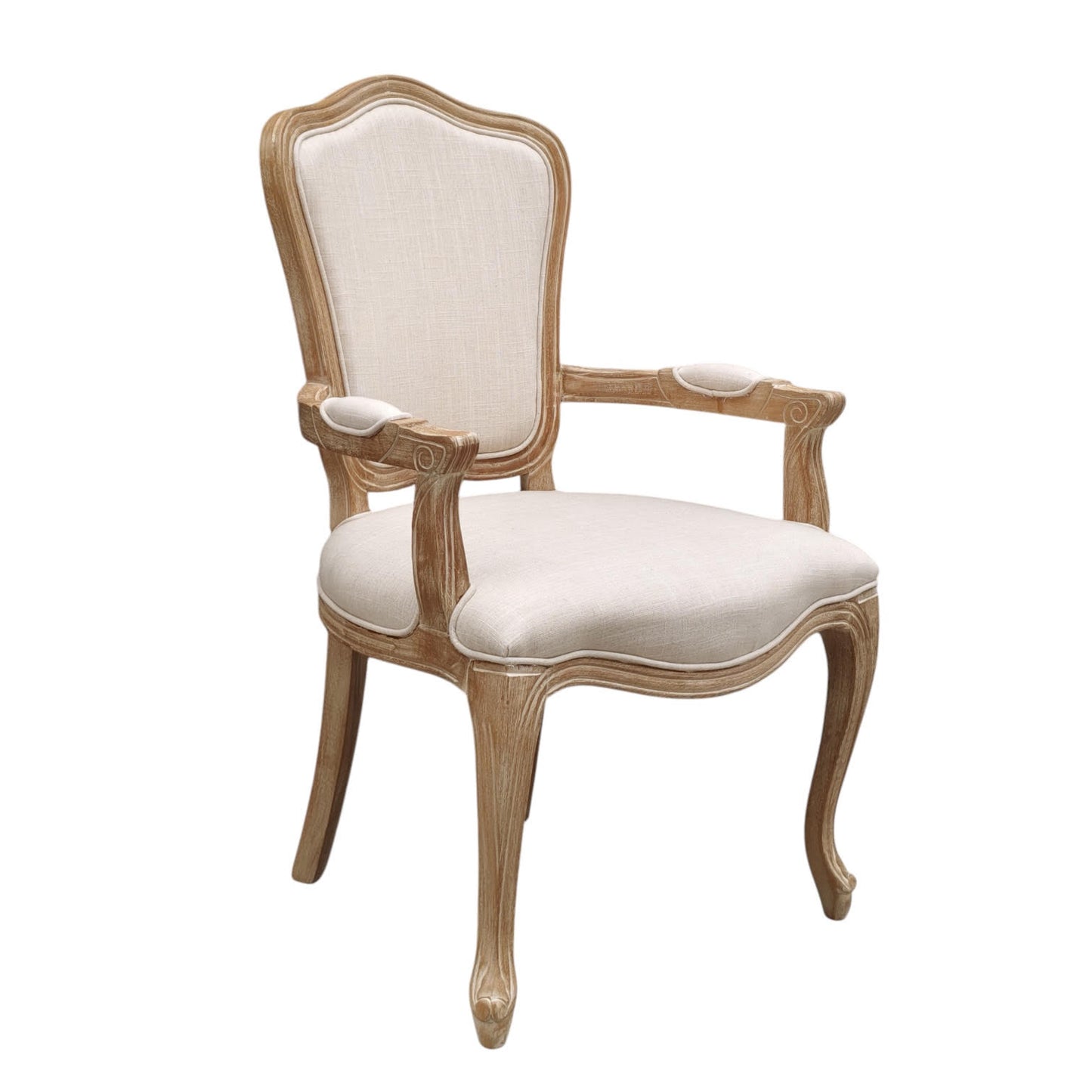 95CM LINEN FABRIC LOUIS CHAIR