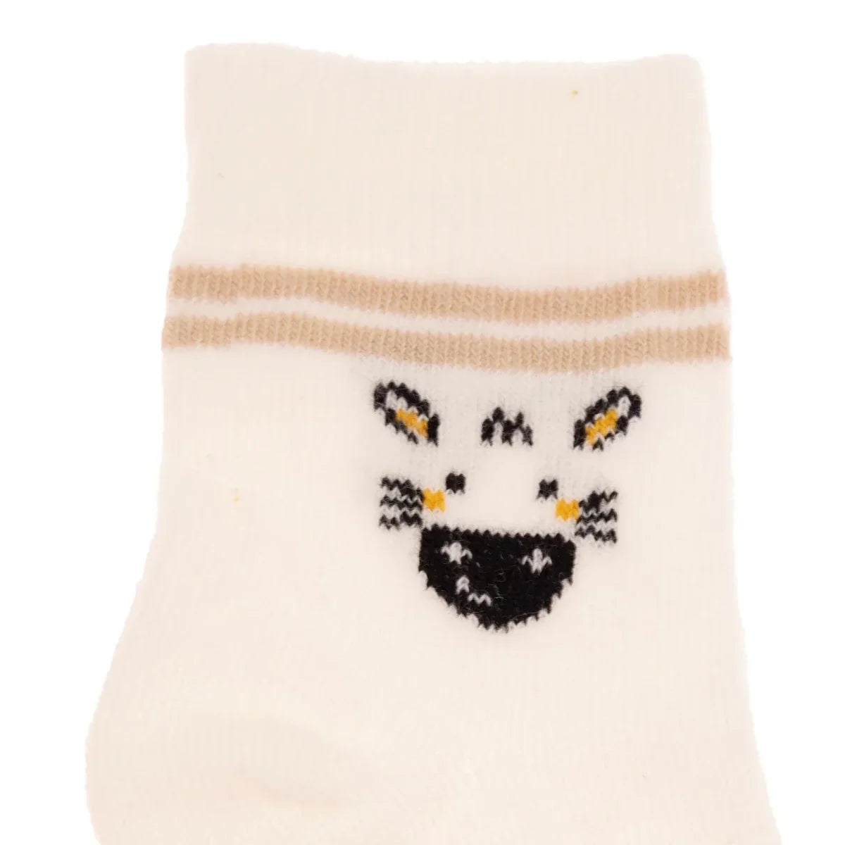 HelloBaby 3 Pack Striped Animal Print Ankle Baby Socks (Newborn to 4-5 Years)