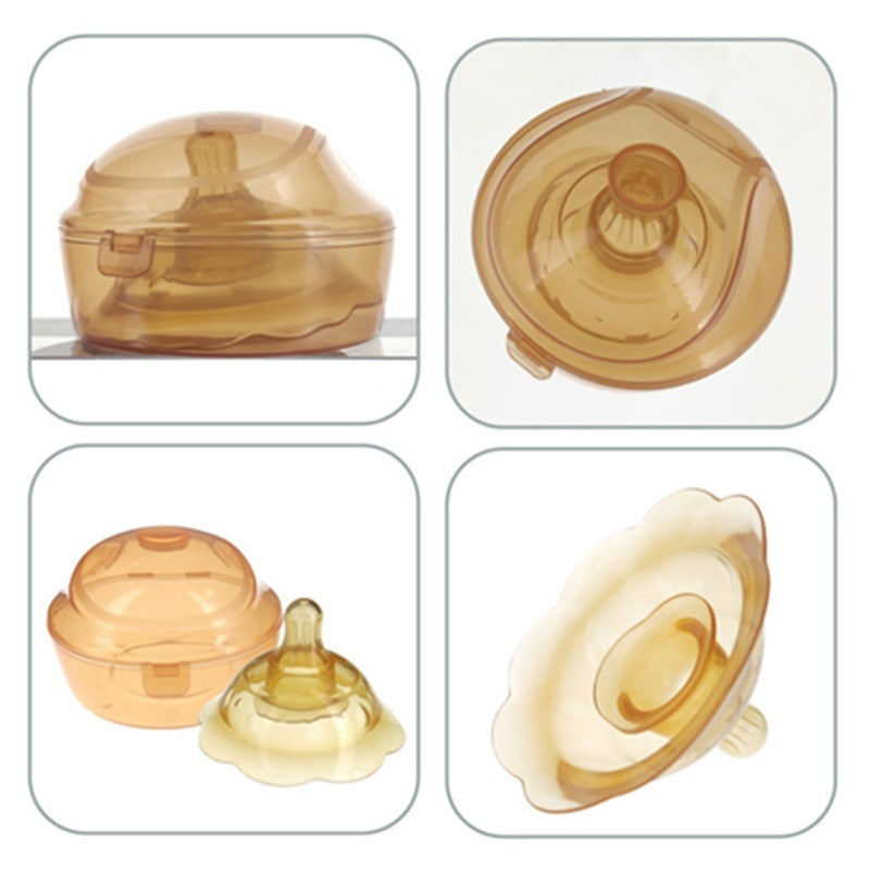Zivvy Double-Layer Silicone Baby Nipple – Inner Feeding Correction Nipple in Box