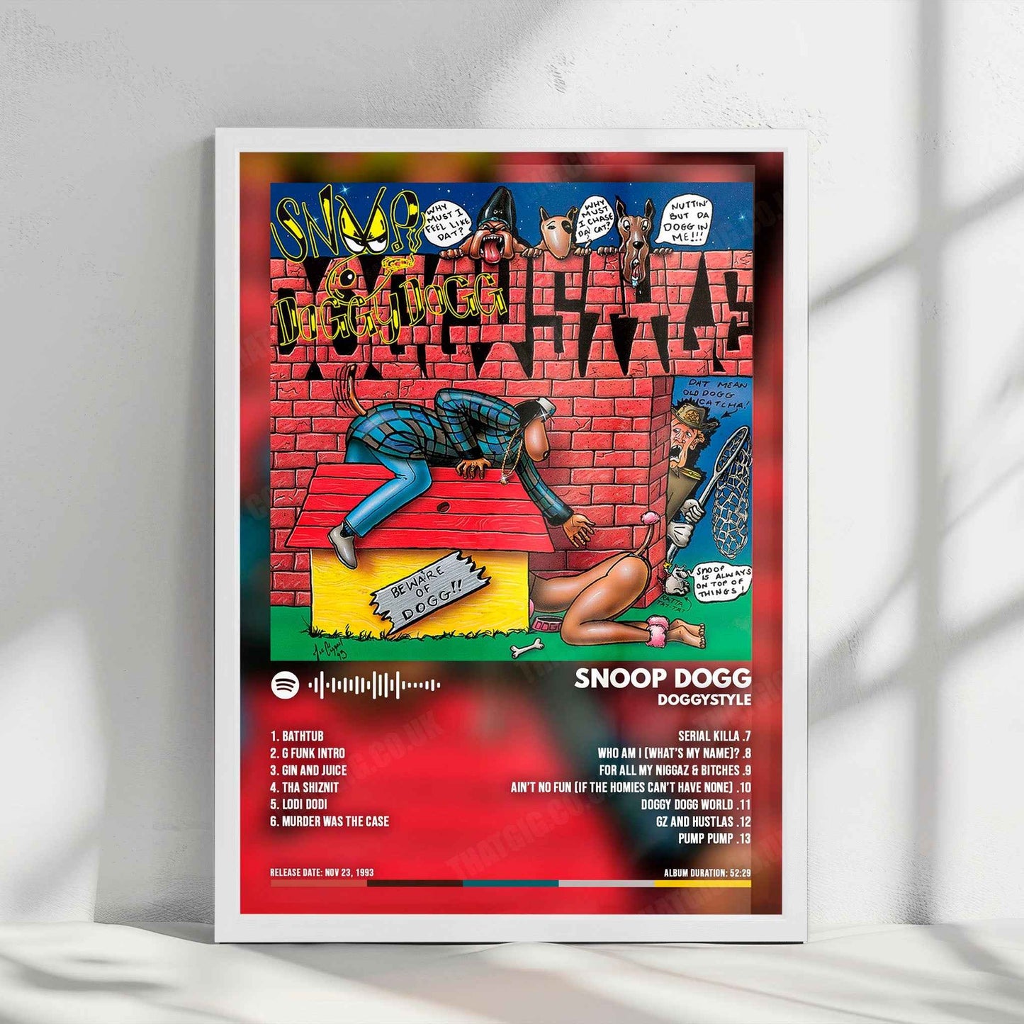 Snoop Dogg "Doggystyle" Album Cover Poster - with Complete Tracklist