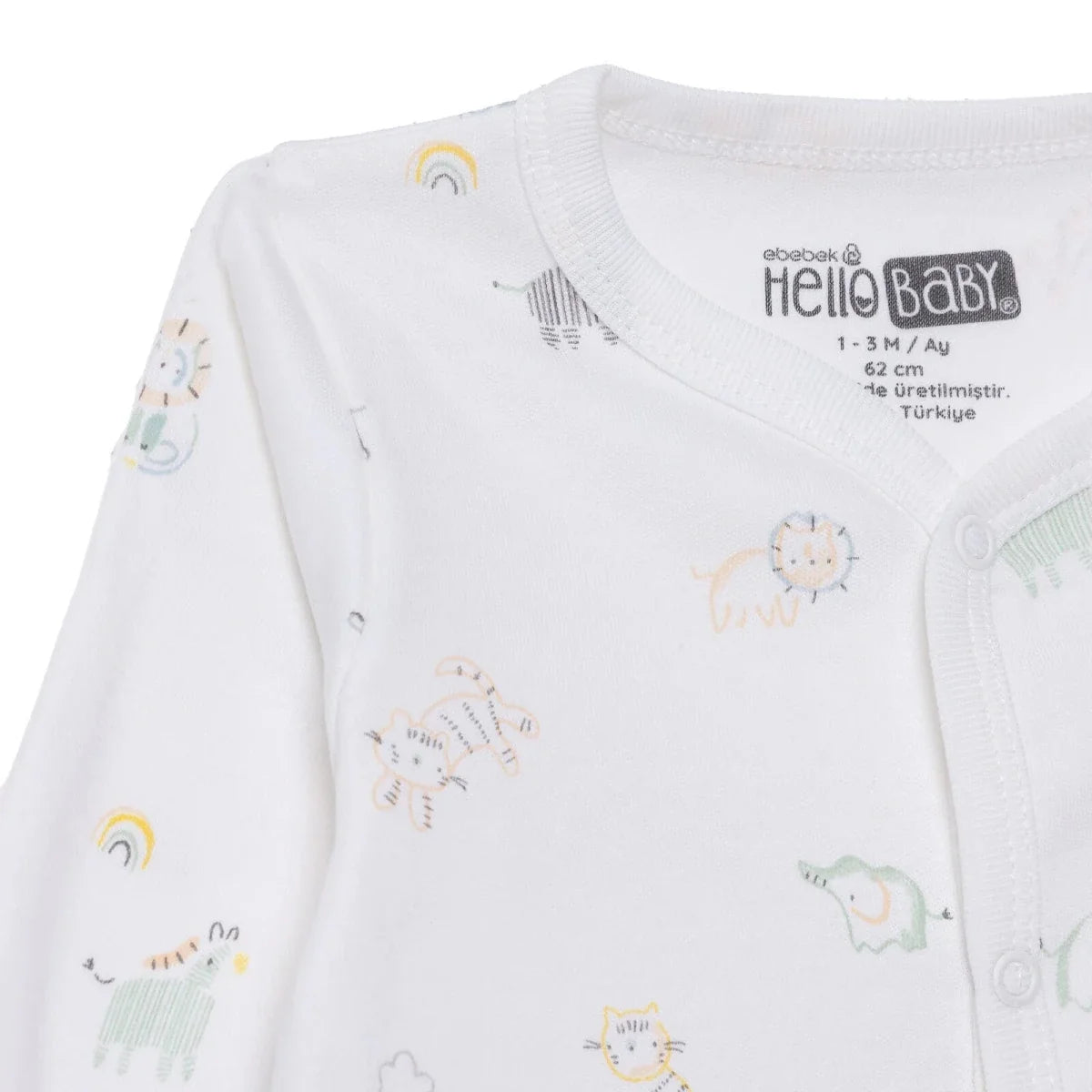HelloBaby Long Sleeve Baby Sleepsuit with Feet (Newborn to 6-9 Months)