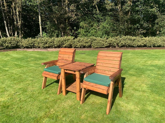 Charles Taylor Trading Deluxe Companion Set With Green Cushion Brown