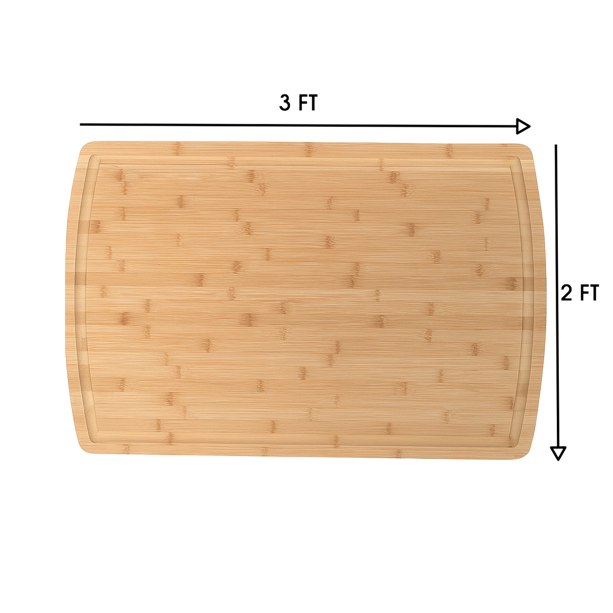 XXX-Large Chopping Board Solid Wooden Bamboo Cutting Serving Wood Kitchen Food